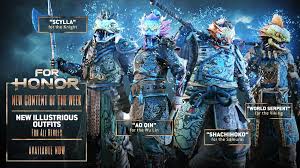 For honor is currently into its third round of post launch content, the arrival of the jormungandr marking year 3. For Honor On Twitter Wrath Of The Jormungandr Illustrious Outfits Are Available Ao Qin Scylla Shachihoko And World Serpent
