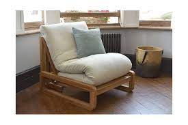 Single Seater Solid Oak Wooden Sofa Bed