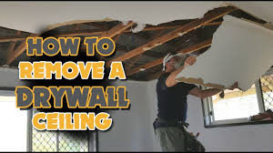 how to remove a drywall ceiling easy
