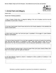 Fillable Online 1 Animal Farm And Allegory Edsitement Fax