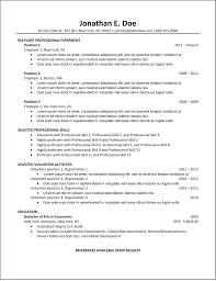 Chronological Resume Format 8 Tjfs Journal Org