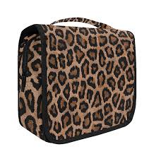 leopard print toiletry travel bag