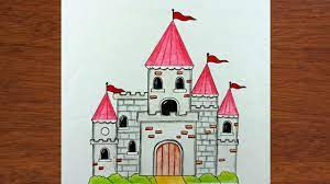 how to draw castle drawing beautiful