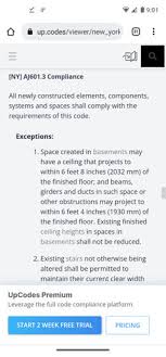 Ceiling Requirement For Habitable Space