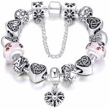Full Set Pandora Inspired Beaded Charm Bracelet