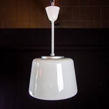 white milk glass ceiling lamp 1950s