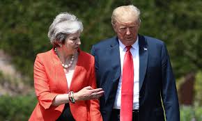 Theresa May Presents Trump With Illustrated Copy Of His