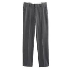 Details About Nwt 36 Boys Chaps Charcoal Gray Flat Front Wool Blend Dress Pants Size 16h