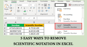 remove scientific notation in excel