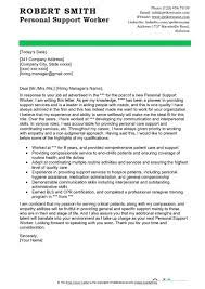 personal support worker cover letter