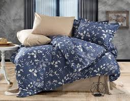 Dark Blue Duvet Cover With Pillow Cases