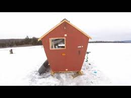 Ice Shanty With Homemade Wood Stove