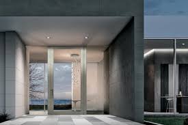 beautiful modern glass front door