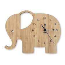 Elephant Clock Wall Clock Laser Cut