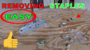 how to remove carpet pad staples easy