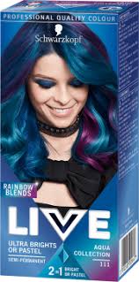 Want to go boldly blue for a day? 095 Electric Blue Hair Dye By Live