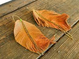 See more ideas about feather earrings, feather, earrings. Diy Boho Leather Feather Earrings