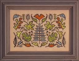 Arranging Leaves Cross Stitch Pattern Embroidery Patterns By
