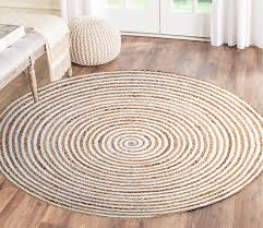 white braided carpet jute floor