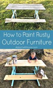 how to paint rusty metal furniture