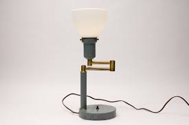 Vintage Swing Arm Lamp Milk Glass Shade