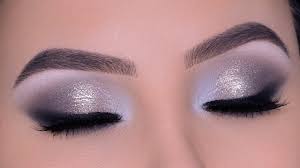 silver glitter smokey eyes tutorial