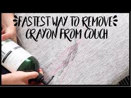 how to remove crayon from couch fast