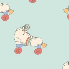 roller skate fabric wallpaper and home
