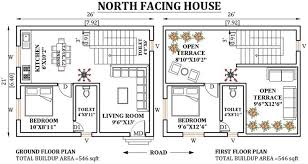 North Facing 2bhk G 1 House Plan