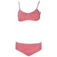 1960s Cole Of California White And Red Checkered Print