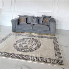 designer carpet with the face of a