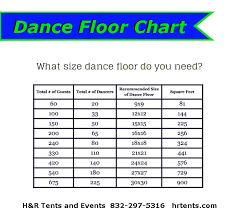 Dance Floor Size Chart 4 1 Tx Call The Best