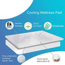 memory foam cooling mattress pad cover