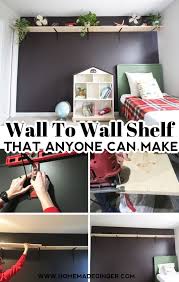 Diy Wall To Wall Shelf Anyone Can Make