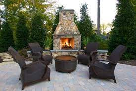 outdoor fireplace raleigh nc photo