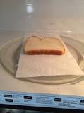 How do I toast bread in the microwave?