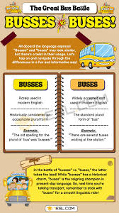 busses vs buses understanding the