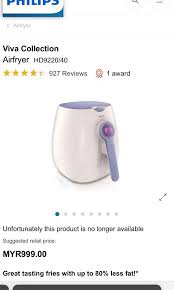 philips viva collection airfryer hd9220