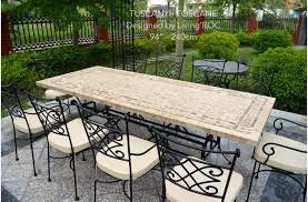 They are also a lot sturdier and more durable, so they will not age as fast. 160 200 240cm Italian Mosaic Marble Outdoor Patio Table Wrought Iron Tuscany