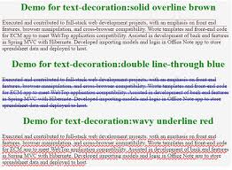 html text decoration how does text
