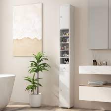 Freestanding Slim Bathroom Cabinet With