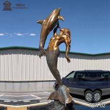 Dolphin Statue Outdoor Decor