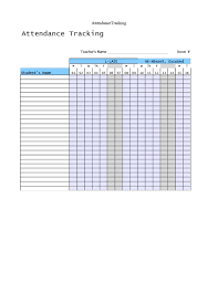 40 Free Attendance Tracker Templates Employee Student