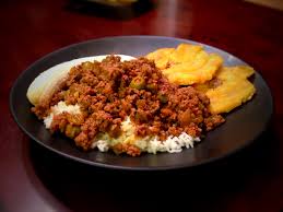 Image result for tostones with picadillo