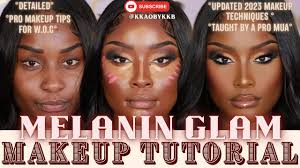 dark skin woc glam makeup tutorial