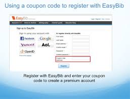 EasyBib  Free Bibliography Generator   MLA  APA  Chicago citation     Fill in the New User Registration information  and click    REGISTER      Your  Personal ID  user name  can be a name or an email address  