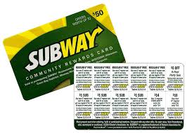 Subway Community Rewards Card Fox Cities United Soccer Club