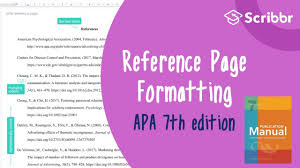 formatting the apa reference page