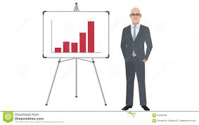 Animated Businessman With Increasing Bar Chart Stock Video