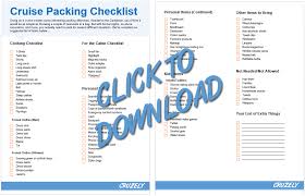 The Cruise Packing Checklist 85 Items To Bring Printable